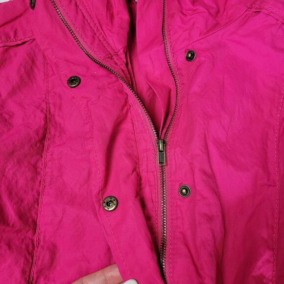 Coldwater Creek Women Sleeveless Full Zip Snap Button Vest Collared Pink Size S - Picture 4 of 14